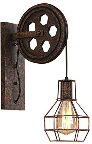 PETITES ECREVISSES 4 pack Wandlampe Vintage Wandleuchte Schwarz Metall Deckenleuchte E27 Industrial Retro Hängeleuchte für Schlafzimmer Wohnzimmer Esstisch (C-1 Stück)