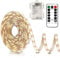 CCILAND 3m Battery LED Strip Lights with Remote Control, 90 LED Lights Strip Waterproof, 8 Modes, Dimmable, Timer, Self-Adhesive, Cuttable for Bedroom Mirror Kitchen Cabinet Patio Decor (Warm White)