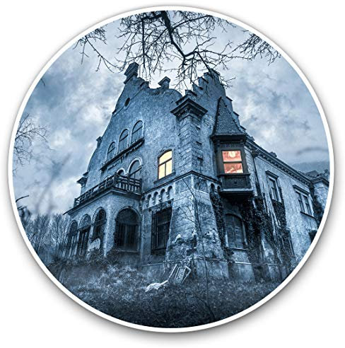 Vinyl Stickers (Set of 2) 10cm - Haunted Hill House Horror Movie Decals for Laptops,Tablets,Luggage,Scrap Booking,Fridges, 16191