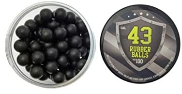 SSR 100x Hard Rubber Balls Paintballs Reballs for Home Defense Pistols and Paintballs Markers in 43 Caliber - Hartgummibälle in 43 Kaliber