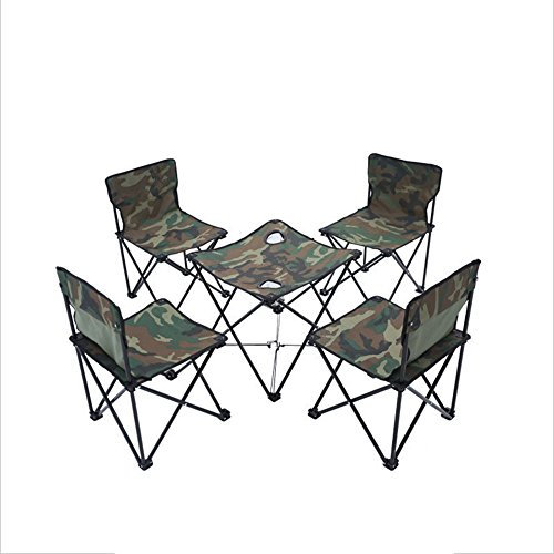 RH-HPC Outdoor-Stuhl Outdoor Klapptisch und Stuhl Set Fünfteiliger Tisch und Stuhl Outdoor Tisch und Stuhl, klappbares Design Campinghocker