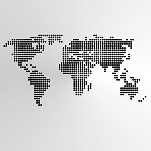 Weltkarte Dots wiederverwendbare Schablone A3 A4 A5 & größere Größen Travel Globe / P20 (selbstklebende Schablone, XL-Größe – 200 x 280 cm)