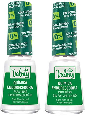 Valmy Chemical Nail Hardener, Formaldehyde Free 7 Free, Strengthening and Protective Treatment (14ml each)