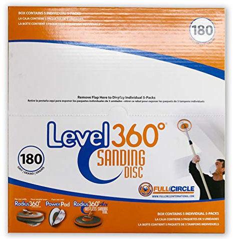 Full Circle International Radius 360 Sanding Discs 180 Grit - 5 packs of 5