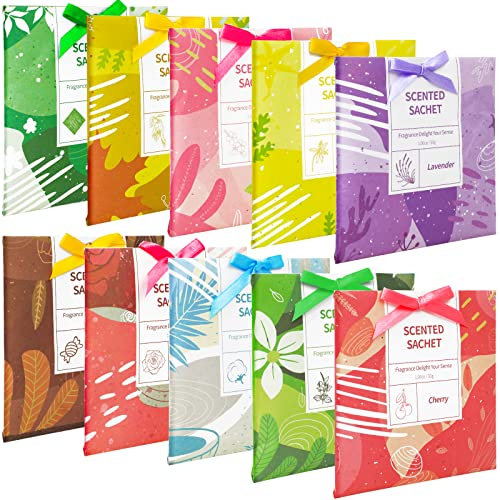 SCENTORINI Scented Sachet, Fragrance Sachets Bags for Wardrobe Drawers Closets, Hanging Wardrobe Sachets, 30 grams x 10 Pack