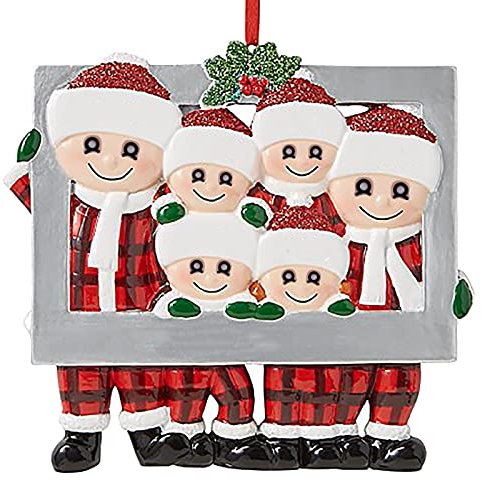 TianWlio Mini Weihnachten Bunte Geschenkbox Anhänger Weihnachtsbaum Anhänger Weihnachtsdeko zum Aufhängen 2021 Family Christmas Ornament Personalisierte Familie von Ornament 2021 (E, One Size)
