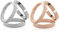 LumiSyne 2 Stück Schalring Clip Tuchring Modisch Drei Ring Gold Silber Schal Ringe Modern Einfach Dreifach Verschluss Schal Clip Schals Schnalle Kleidung Dekoration Zubehör Für Seidenschal Halstuch