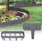 Yznahre 12,5 m Rasenkante in Steinoptik Anthrazit Beetumrandung Mähkante Randsteine Beeteinfassung Gartenzaun aus Kunststoff, 1 Element (L x H): 25 x 23 cm, 50 Stücke