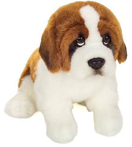 Teddy Hermann 91983 Bernhardiner sitzend 25 cm, Sonderedition Lieblingshunde, Kuscheltier, Plüschtier mit recycelter Füllung