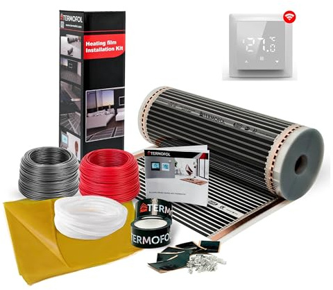Komplettes Infrarot-Fußbodenheizung Heizfolien Set 180W/M²