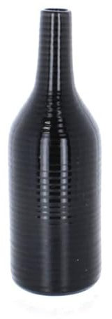 mica Living Vase Flasche schwarz - ca. 7 x 7 x 20 cm