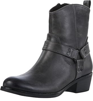 MARCO TOZZI Stivaletti da Donna con Zip e Slip 2-25324-43, Stivali Western, Grigio Scuro, 38 EU