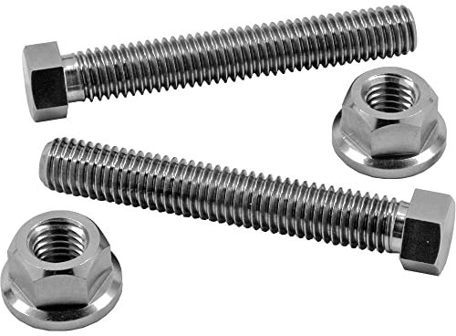 RISON-Titanium 2 Set Titanschrauben Kettenspannschrauben Radaufhängungen Achseinstellschrauben M8x1,25x53mm, Einstellschrauben Titan Sechskant Achseinstellschraube und Mutter für Motorrad Motorräder