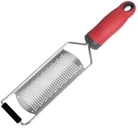 Râpe à fromage de cuisine, 31 cm de long, zeste de citron, râpe à fromage en acier inoxydable TPR, râpe à parmesan fine pour pommes de terre, courgettes, carottes, pommes, chou et fromage à pâte molle
