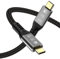 Angusplay Cable Thunderbolt 4 USB C 1.5M, Cable USB4 40Gbps, 100W Vídeo 8K 60Hz Cable TB4 Compatible con Thunderbolt 4/3, USB4/3, Tipo C, para iPhone 15/15 Pro Max Mac MacBook Pro, SSD Externo eGPU