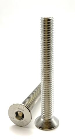 Vis M6x50 mm Tête Fraisée BTR en Acier INOX A2 | Vis FHC à 6 Pans Creux (Clé Allen) ISO 10642 / DIN 7991 | Inoxydable A2 (V2A/304) - LOT DE 5 Pcs - Premium Fixation