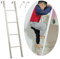 Hochbett Leiter Ersatzleiter für Etagenbett, Kinder, Erwachsene Metallleiter für Etagenbetten mit Haken für Wohnmobile, Trittleiter, Leiter Zum Seitlichen Aufsteigen Ans Bett, 50/55/65/69/73(140c