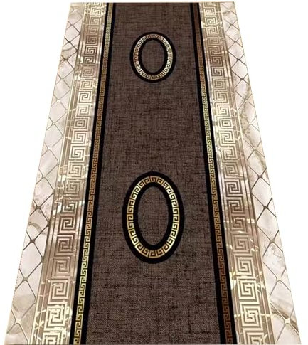 GTPBAO Flur Teppich Läufer Zeitgenössischer Flächenteppich für Wohnzimmer Waschküche Couch, Flurläufer mit Gummirücken, Hotelflurteppich(0.9x4m/3x13ft)