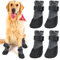 BORDEAG Hundesocken Anti-Rutsch, 2 Paar Indoor Anti-Rutsch Socken für Hunde, Hundesocken Pfotenschutz Hundeschuhe, Hundeschuhe Pfotenschutz für Kleine, Mittlere und Große Hunde (L)