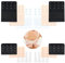 12 Stück BH Verlängerung, Stretch BH Erweiterung, Bra Extender Weich Elastische BH Verschluss Verlängerung, BH-Verlängerer für Mädchen Damen Schwangere (Beige, Schwarz, Weiß-4 Haken)