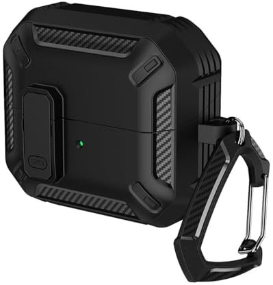 BAIDIYU Funda Compatible con Samsung Galaxy Buds 3/3 Pro, Protección Integral, a Prueba de Caídas, Suave TPU + PC Estuche Auriculares, Compatible con Samsung Galaxy Buds 3/3 Pro.(Negro)