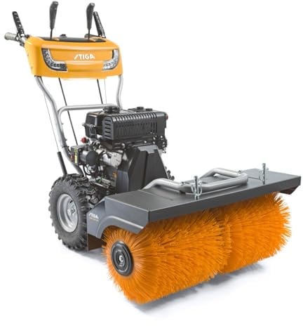 STIGA SWS 800 GE Spazzatrice a Benzina, 212 cc, 80 cm – Avviamento Elettrico, Fari LED – Pulizia neve, foglie e detriti