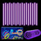 Knicklichter Kinder Party Set Lila,100 Stück Leuchtstäbe Kinder+100 Verbinder,Schwarzlicht Deko Brillen&Armreifen Für Halloween,Weihnachten, Geburtstage,Hochzeit,Neon Leuchtstäbe Party Accessoires Set