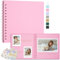 Remowith Fotoalbum Zum Selbstgestalten 18x18 cm DIY Fotobuch Kraftpapier Erinnerungsbuch für Hochzeiten 40 Seiten Album für Baby Familie Valentinstag Geburtstag Jahrestag Geschenk Rosa