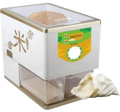 ExoticaBlend Electric Rice Milling Peeling Machine, 250-500 g/Min Household Rice Milling Machine, Paddy Huller Sheller Hulling for Light Brown Rice, Germ Rice, Lightly Milled Rice