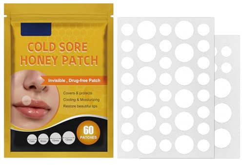 Lippenpflegepflaster,Pflegende Lippenpflaster,Unsichtbar Herpes Patches,Feuchtigkeitsspendende Pflaster für die Lippen,Mehrzweck-Lippenreparaturmittel für Männer und Frauen,60PC