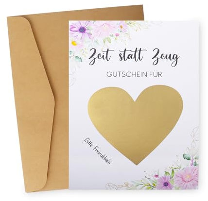 Qaziuy 8 Stück Rubbelkarten mit Umschlägen und Herz Rubbelaufkleberund Set, Rubbelkarten zum selber beschriften als Geburtstagskarte, Wunschgutschein Gutscheinkarte für Geburtstag, Hochzeit, Party