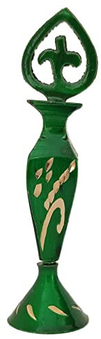 Seven Chakra Tree Beautiful Design Traditional Kohl Pot Surma Dani Brass Vintage Kohl Holder Eyeliner Kajal Holder Pots Antique Wome Make Up Accessories With Surma-4 Tall Green
