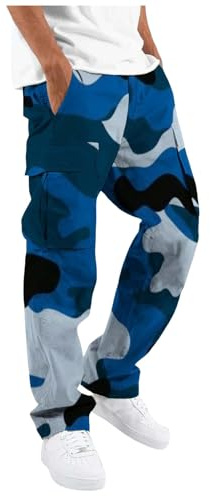 JIANROU Pantalon De Jogging Survêtement pour Homme Été Costume Large Ample Léger Pantalon en Lin pour Homme Grande Taille