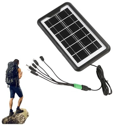 YNPQTDS Panel solar para cargar, pequeños paneles de carga solar - Panel solar de carga electrónica de 5 puertos - Cargador de linterna del teléfono celular de conversión de energía de alta eficiencia