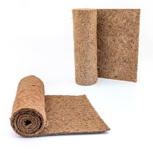 Awxevcik Rouleau de revêtement en fibre de coco naturelle pour jardinières, panier de fleurs, animal domestique, chaleur des plantes (30,5 x 101,6 cm)