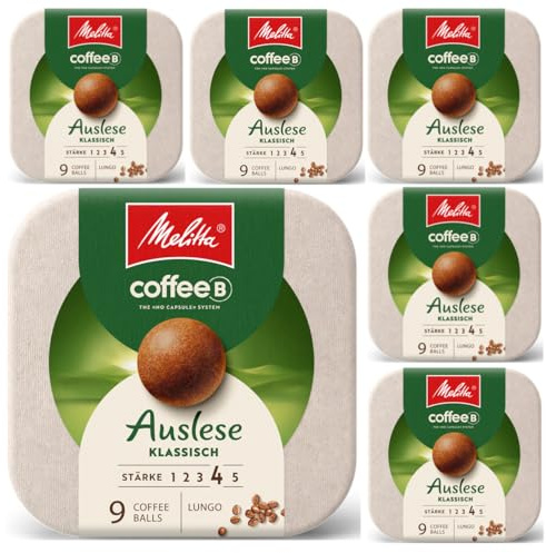 CoffeeB by Café Royal - 6x LUNGO - Auslese KLASSISCH zu je 9 Coffee Balls 51g, 6er Pack (6x 9 Coffee Balls)