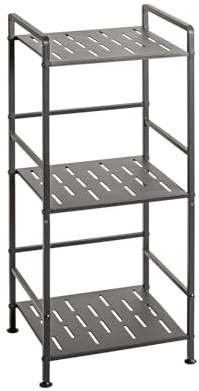 HAKU Möbel Regal, anthrazit, Metall - Maße: B 33 x H 74 x T 28 cm, Style: Modern