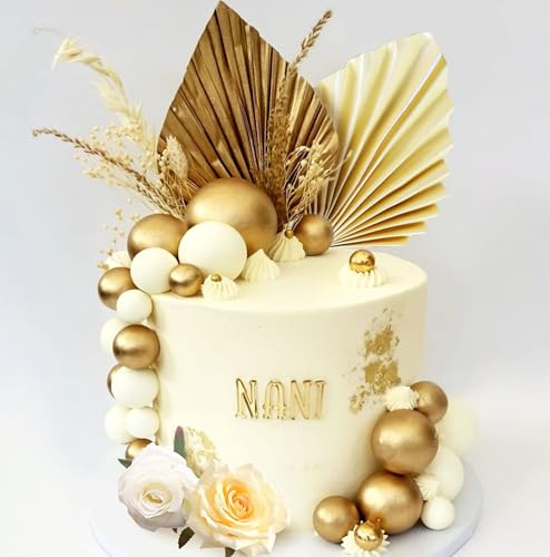 JeVenis Champagne Rose Cake Decorations Balls Cake Decoration