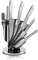 Tower T80709S 7 Piece Knife Set with Rotating Acrylic Knife Block, Stainless Steel, 360-degree Base