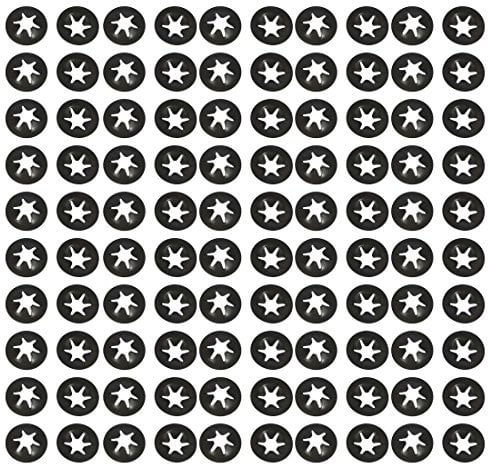 sourcing map 100 Stück Sternschloss Sicherungsscheiben 4mm x 12mm mit Innenzahn Ersatz