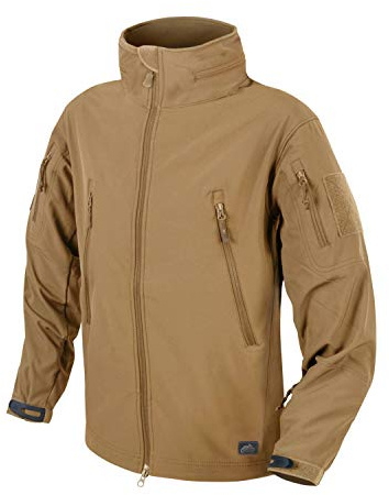 Helikon-Tex Taktische Feldjacke Gunfighter - Outdoor, Einsatz - mit Kapuze, Taschen - Winddichte Outdoorjacke - Coyote - Größe 3XL