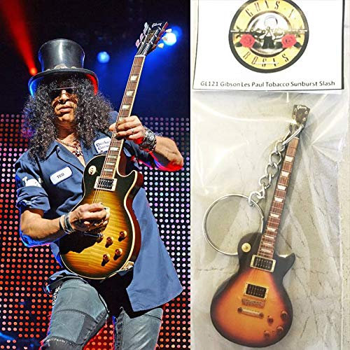 Keychain Guitare Gibson Les Paul Tobacco Slash Guns N Roses