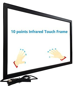 Deyowo 55 Zoll Infrarot-Touchscreen-Rahmen, IR-Touchscreen-Overlay, Touchscreen-Panel, kostenloser Treiber für interaktives Whiteboard, Touch-LCD-Monitor TV