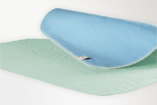 Castejo 4er Pack Inkontinenzunterlage/Auflage, Krankenauflage, wasserdichte Betteinlage, grün-blau o. blau-weiß ca. 90x75cm von Castejo, waschbar, Krankenunterlage, Matratzenschutz CA3302/C (4)