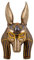 Veronese Ägyptischer Gott Maske Anubis 29 cm Wanddekoration Ägypten Pharao Figur Bronze