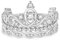 GNOCE Damen Prinzessin Kronen Band Ring Set in S925 Silber mit weiß glänzenden Zirkonen Hochzeitring Verlobung Jahrestag Versprechen Braut Sets Ring für Frauen Mädchen (Silber, 60 (19.1))