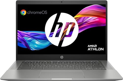 HP Chromebook 14b-na0003ns Notebook 35,6 cm (14) Full HD (AMD Athlon 3050U, 4 GB RAM, 64 GB eMMC, AMD Radeon Graphics, Chrome OS) argento - Tastiera spagnola QWERTY