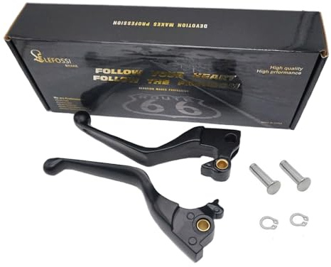 LE LEFOSSI Premium in alluminio freno moto & leva frizione Compatibile con Harley Davidson XL Sportster 883 1200 XL883 XL1200 Forty Eight Seventy Two 2014-2020 - Safety,Corrosion-Resistant, Black