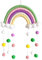 Shiwaki Arcobaleno Decorazione da Parete macramè Appeso, Tessuto macramè Decorativo per la Stanza, Carino Decorazione da Parete Adatto per Ornamenti Festival Regali (Verde)