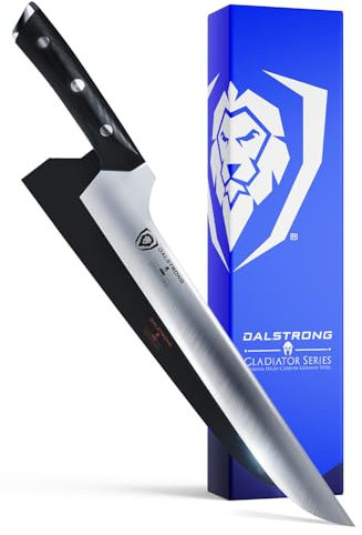 DALSTRONG Brisket Slicing Knife - 12 inch Offset Blade - Gladiator Series Elite - High Carbon German Steel - G10 Handle Kitchen Knife - w/Sheath - NSF Certified
